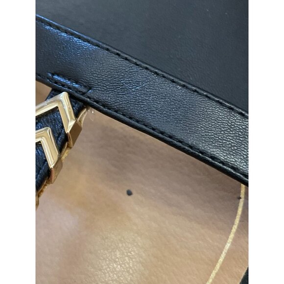 Vionic Cali Wedge Sandals Size 10 Black Leather Strappy - Picture 10 of 11